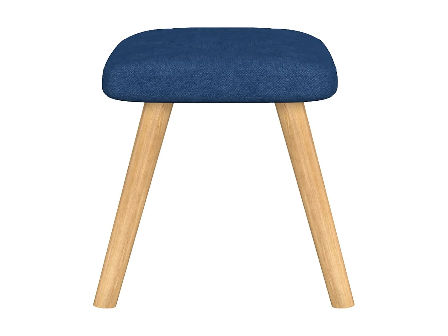 Chaise de relaxation avec tabouret Bleu Tissu