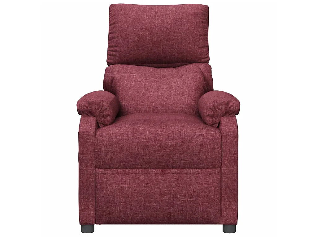 Sillón reclinable eléctrico Tela rojo burdeos