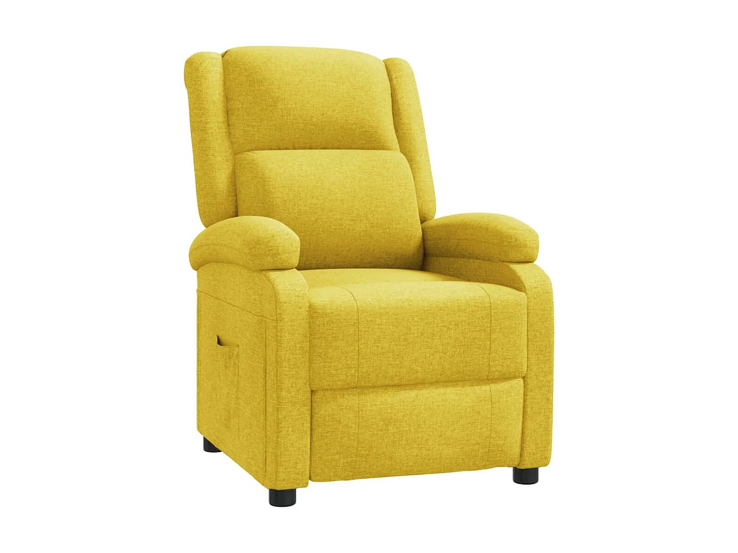 Poltrona reclinabile in tessuto giallo