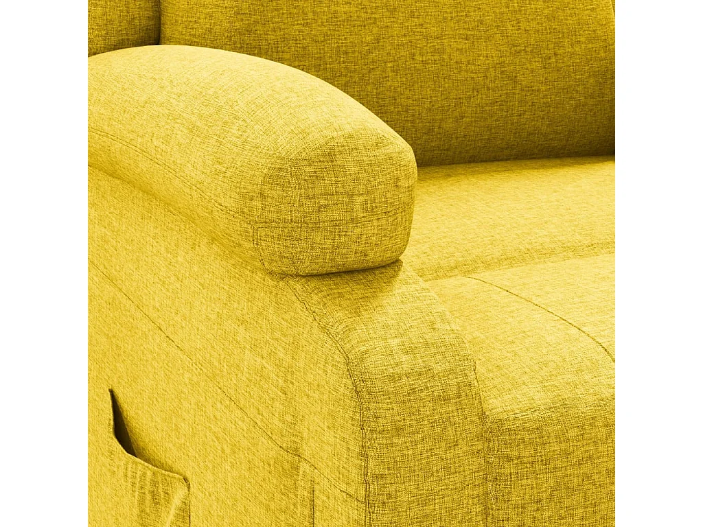 Poltrona reclinabile in tessuto giallo