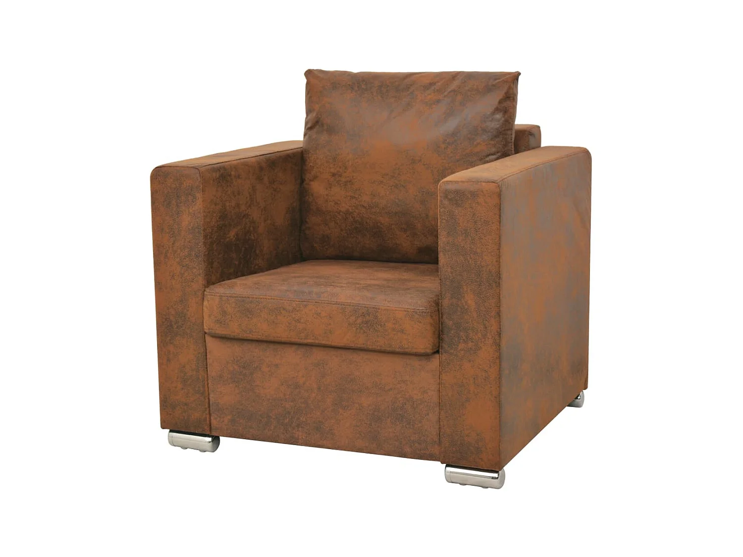 Fauteuil Marron Similicuir daim