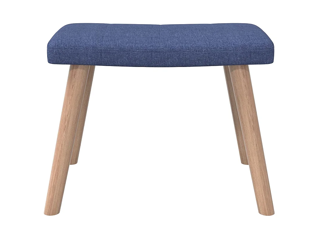 Sillón de relajación con taburete Tela azul