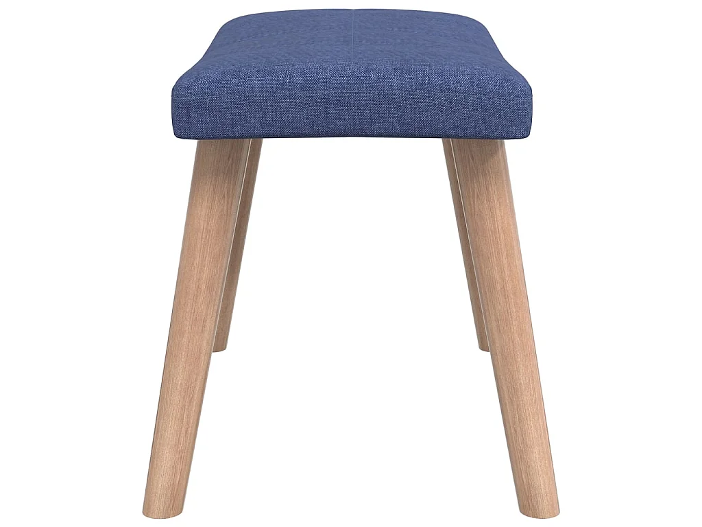 Sillón de relajación con taburete Tela azul