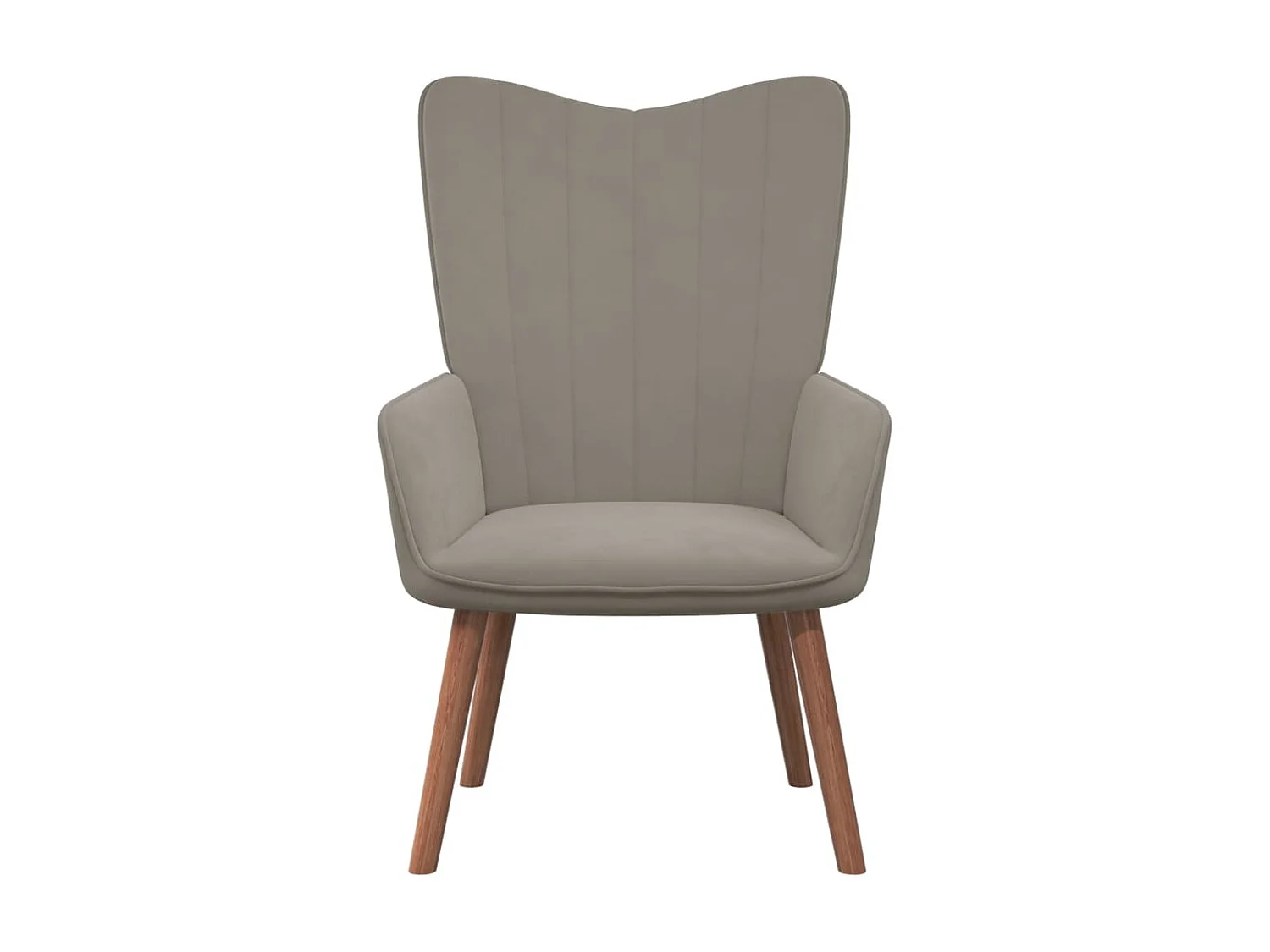 Chaise de relaxation avec repose-pied Gris clair Velours