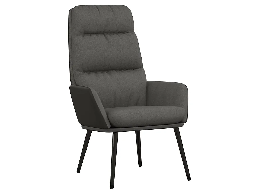 Cadeira de relaxamento Tecido cinza escuro