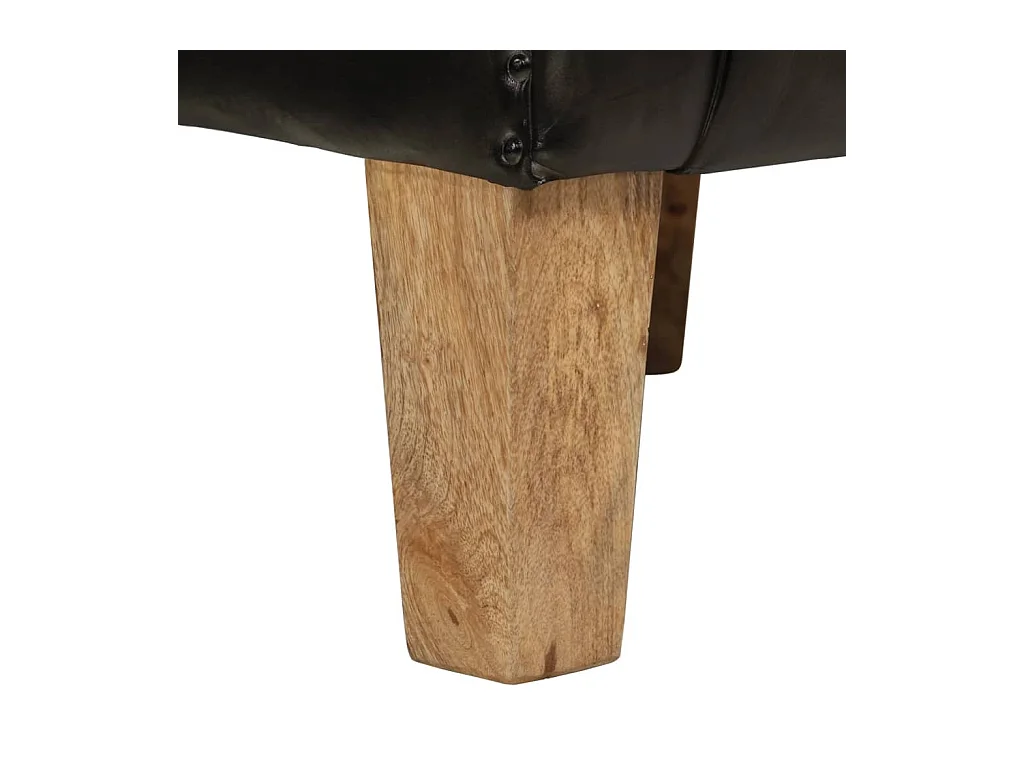 Fauteuil cabriolet gris cuir véritable