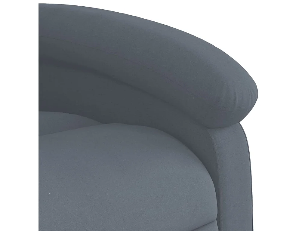 Sillón de masaje reclinable terciopelo gris oscuro