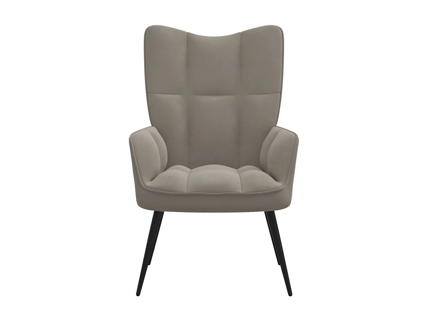 Chaise de relaxation Gris clair Velours