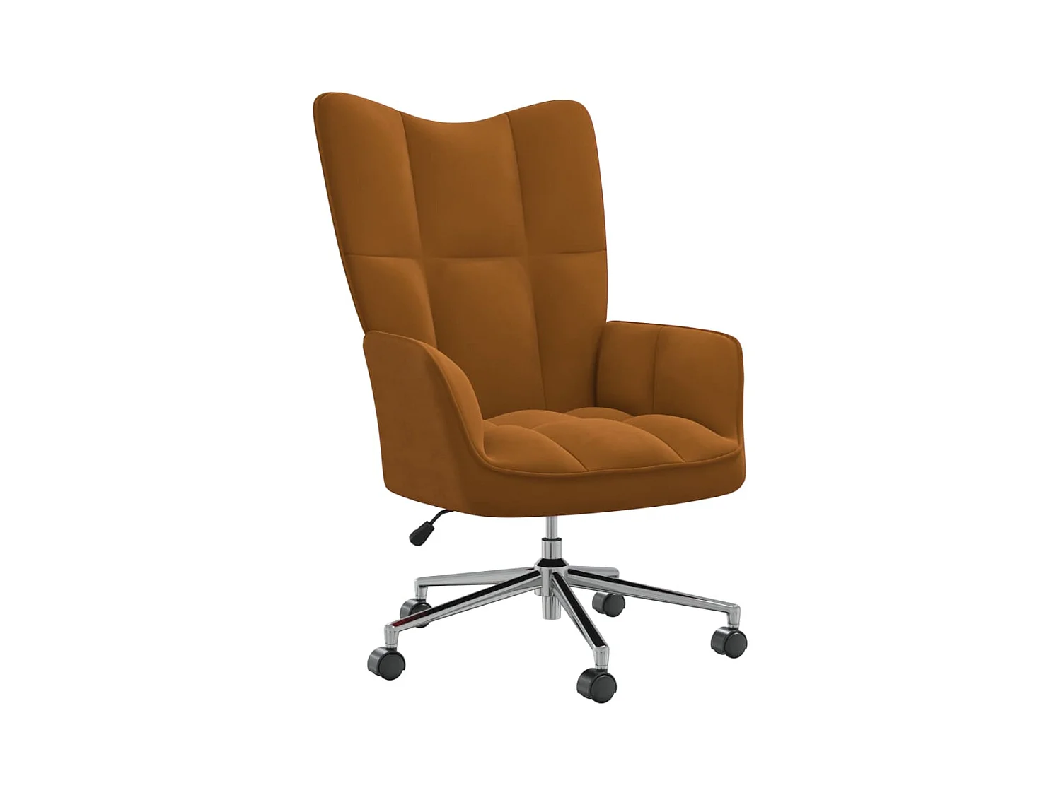 Chaise de relaxation Marron Velours