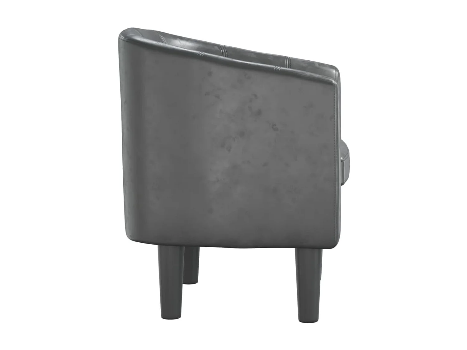 Sillón convertible de piel sintética gris