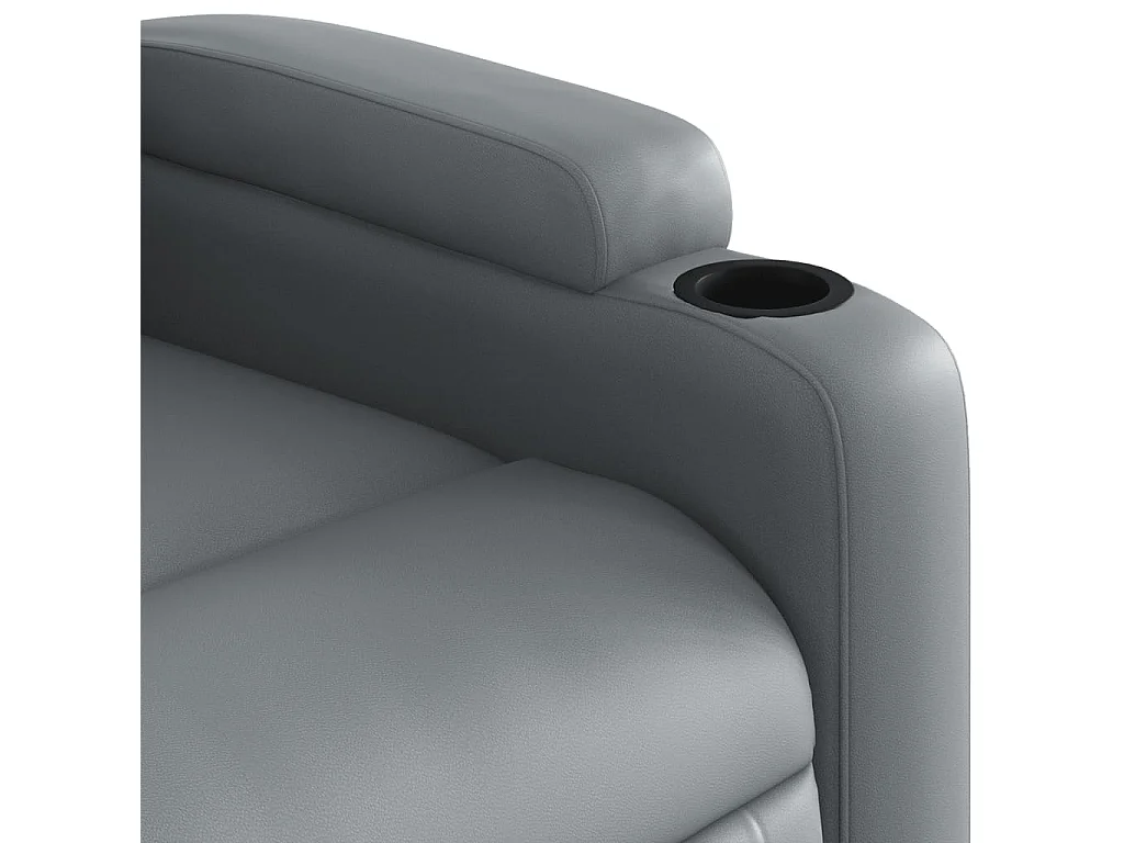 Fauteuil de massage inclinable Gris Similicuir