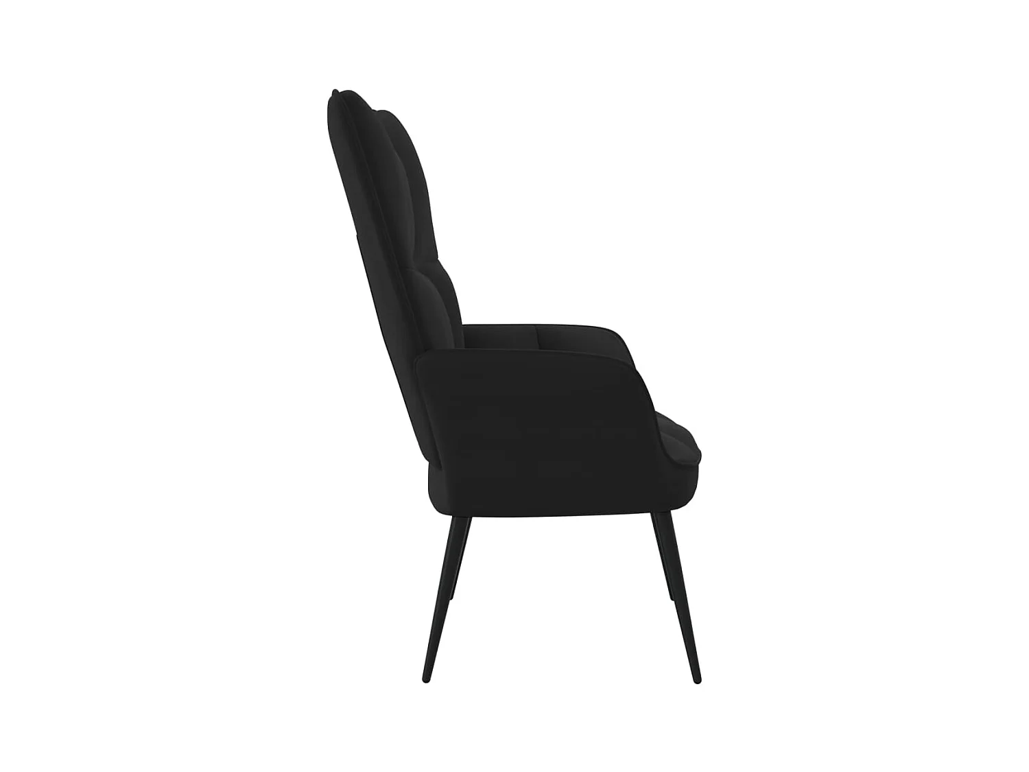 Chaise de relaxation Noir Velours