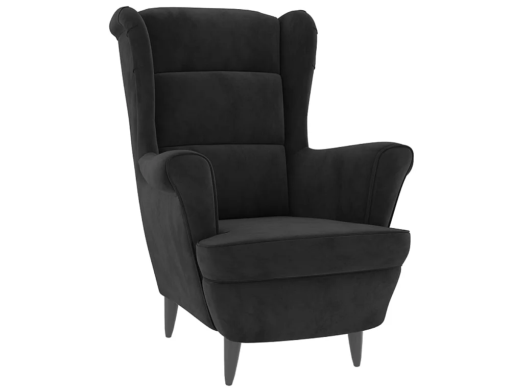 Fauteuil noir velours