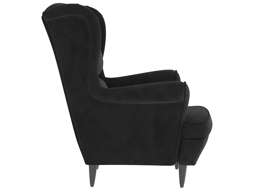 Fauteuil noir velours