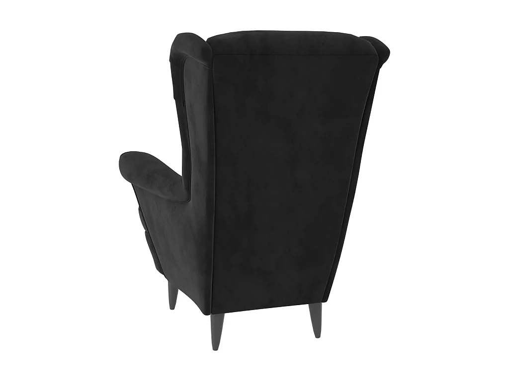 Fauteuil noir velours