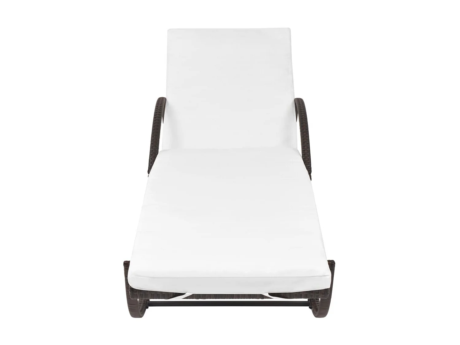 Sillón con cojín y mesa Resina trenzada Marrón