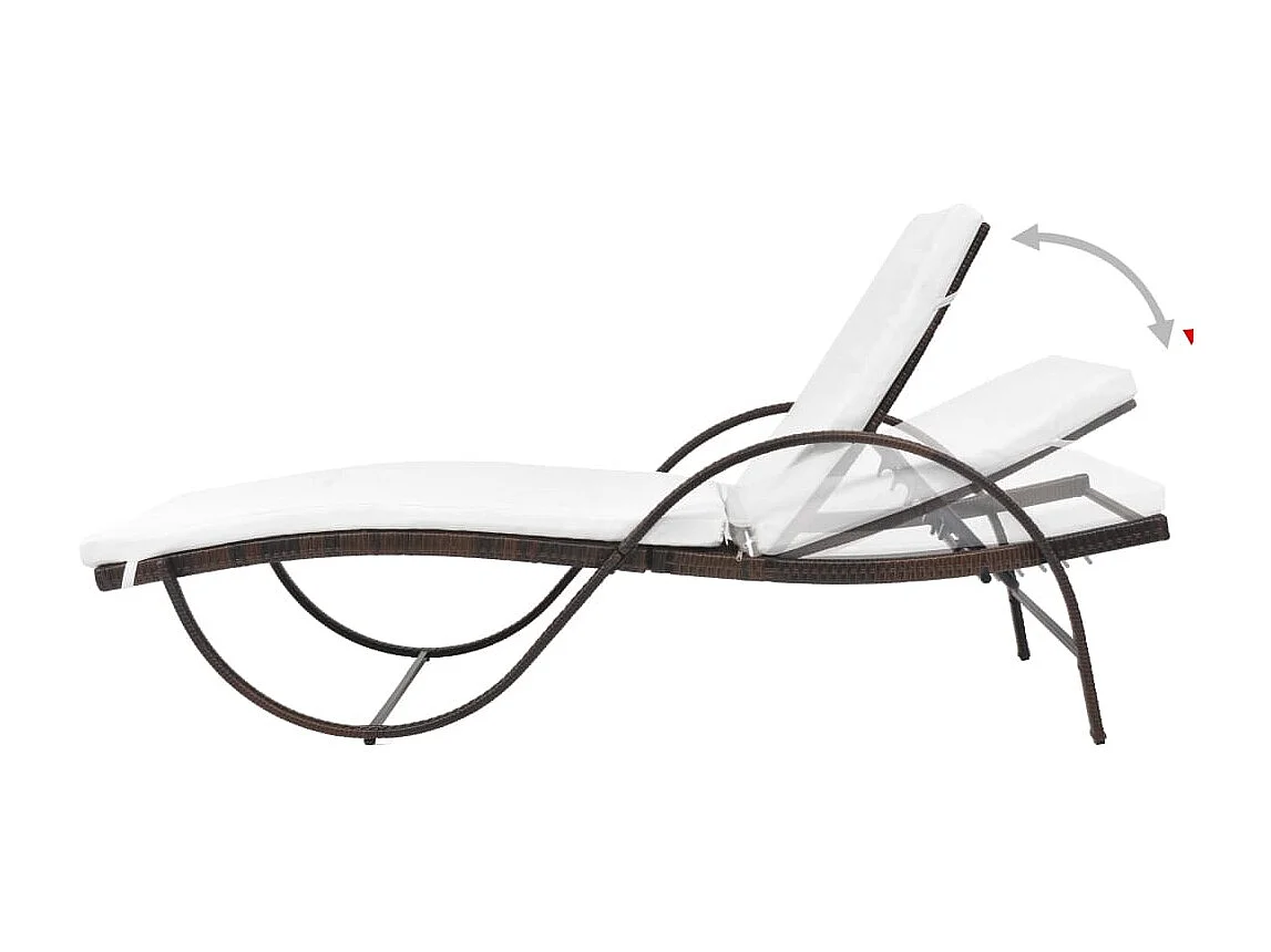 Sillón con cojín y mesa Resina trenzada Marrón