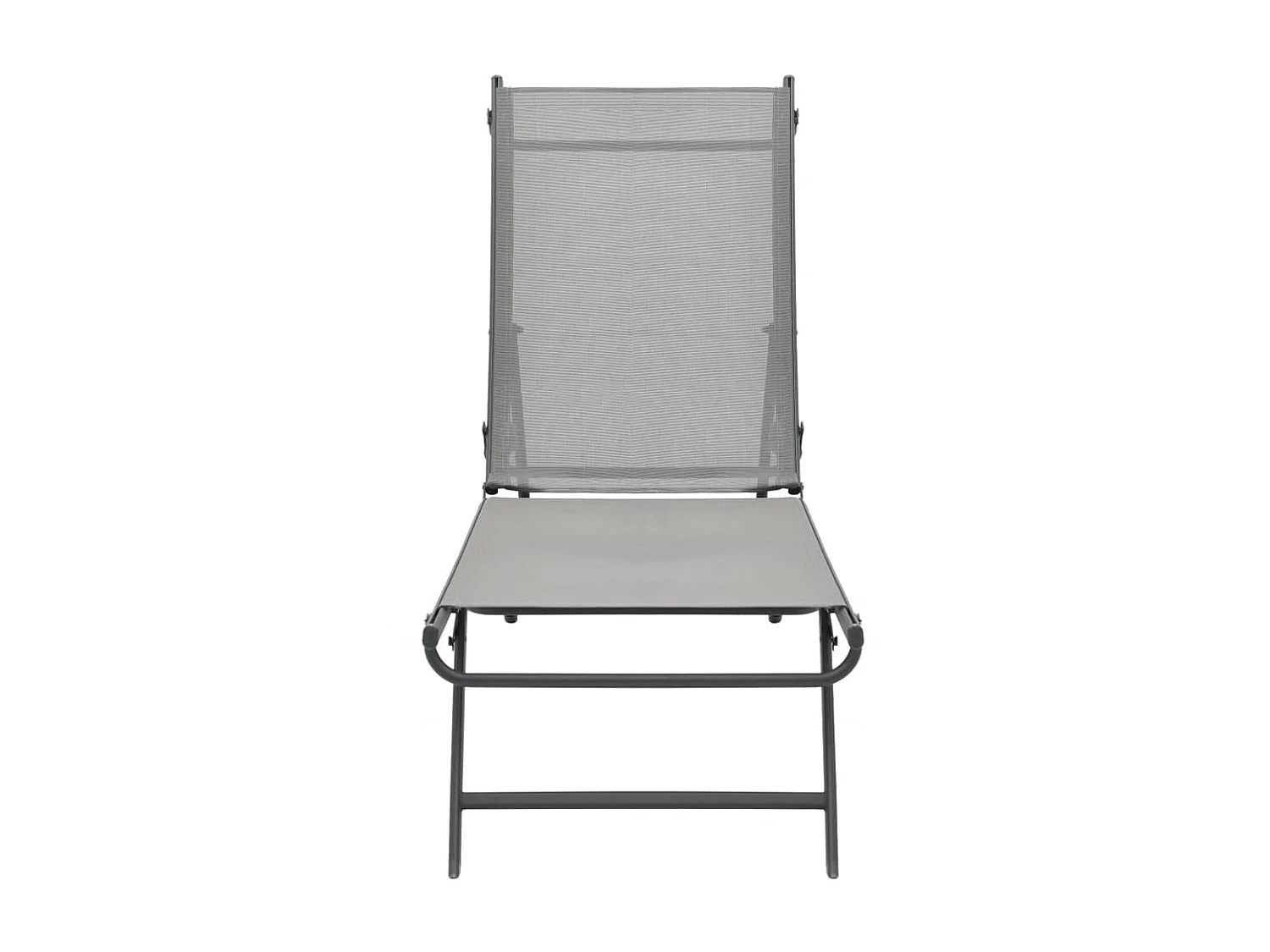 Chaises longues 2 pcs Textilène et acier