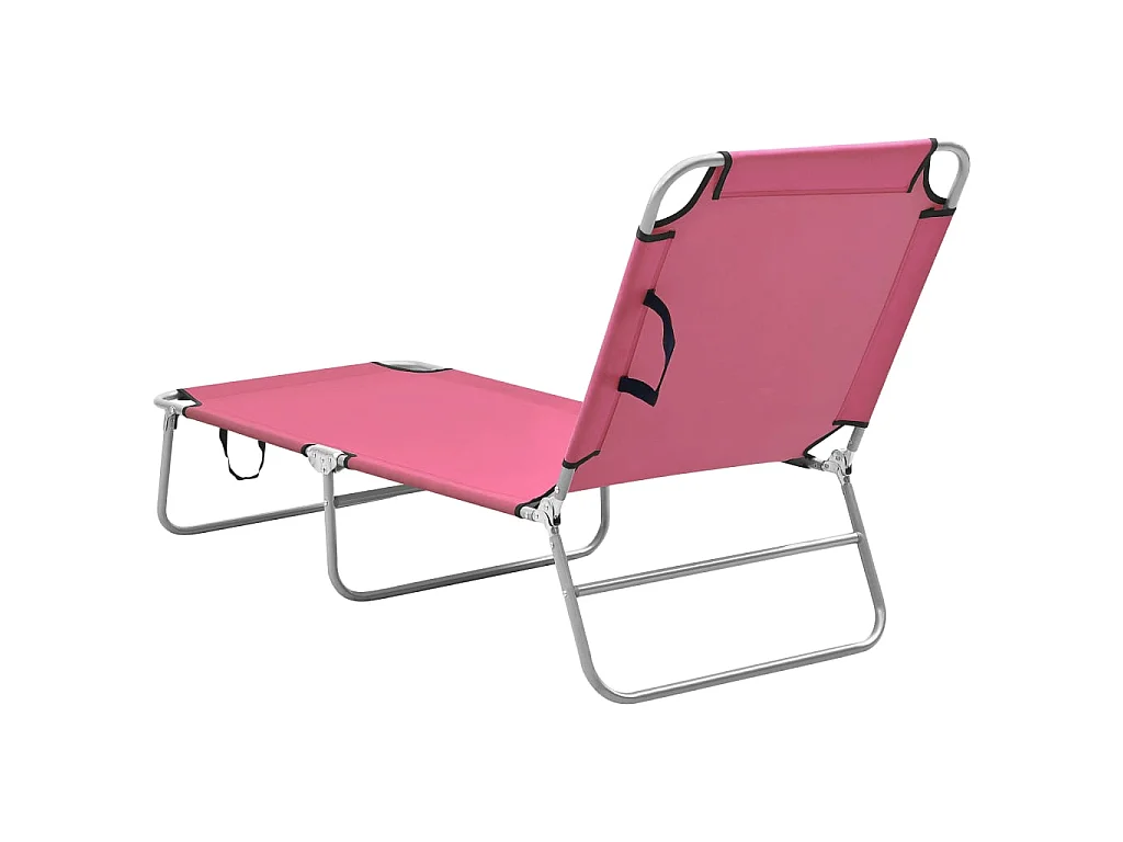 Poltroncina pieghevole Acciaio e tessuto Rosa