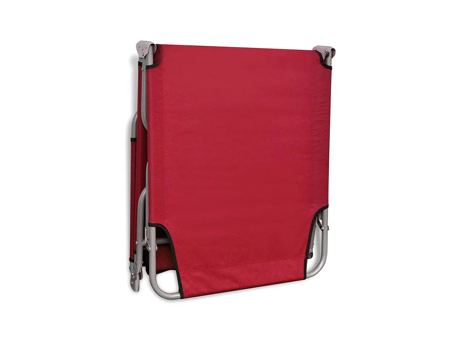 Chaise longue pliable Acier enduit de poudre Rouge