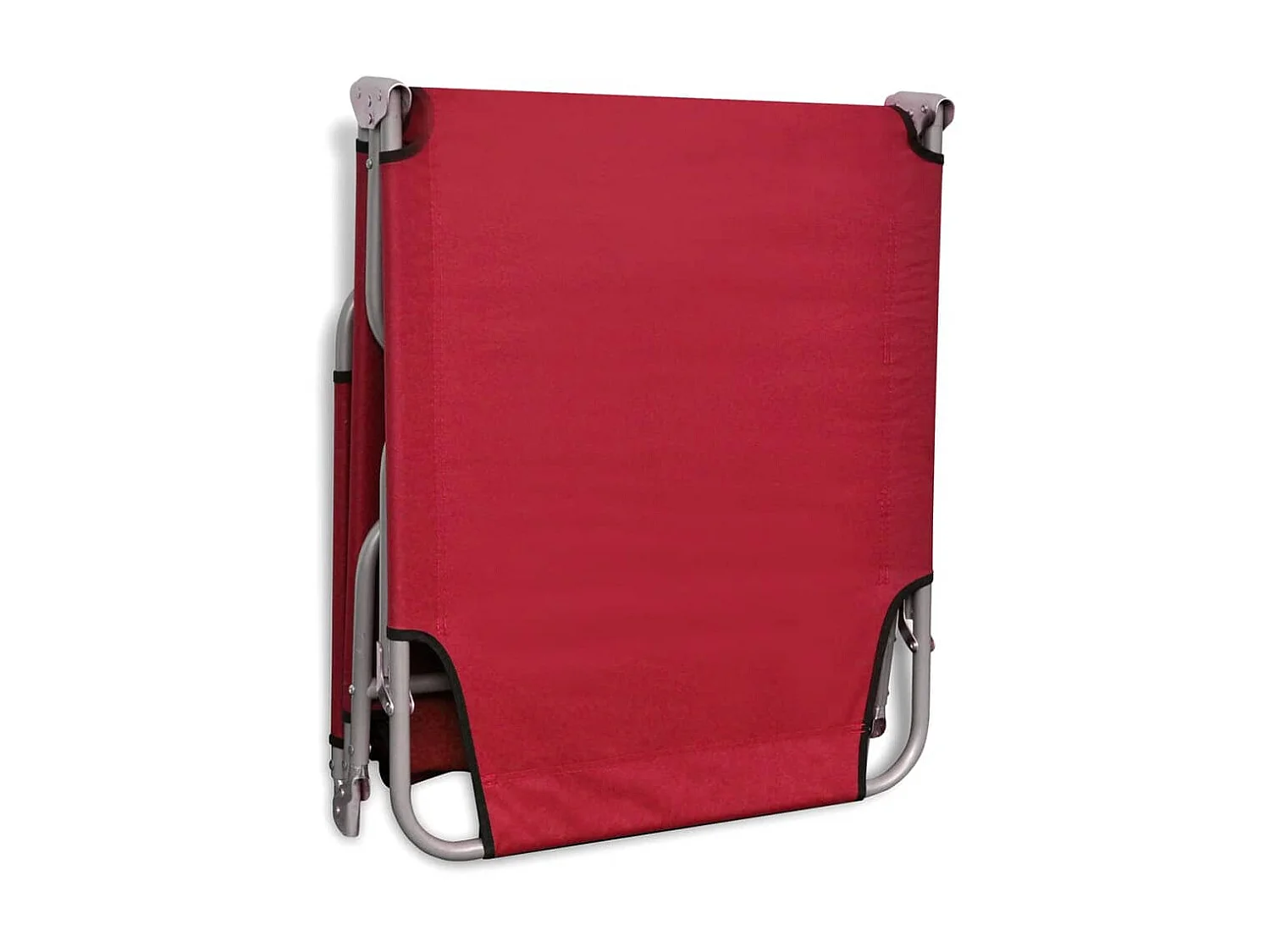 Chaise longue pliable Acier enduit de poudre Rouge