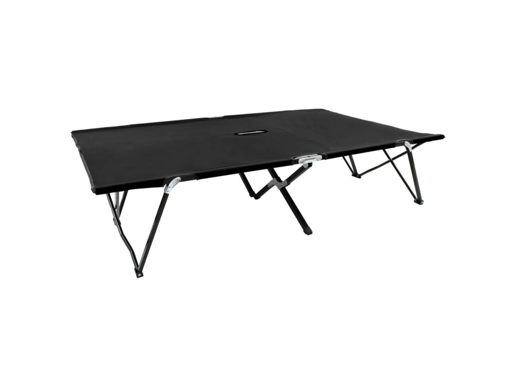Klappbarer 2-Sitzer-Loungesessel Black Steel