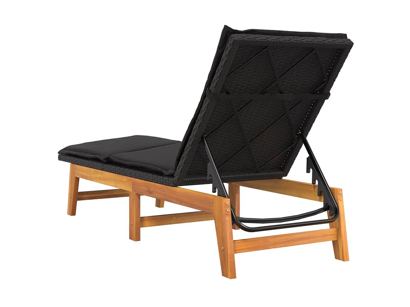 Poltrona lounge con tavolo Resina intrecciata e legno massello di acacia