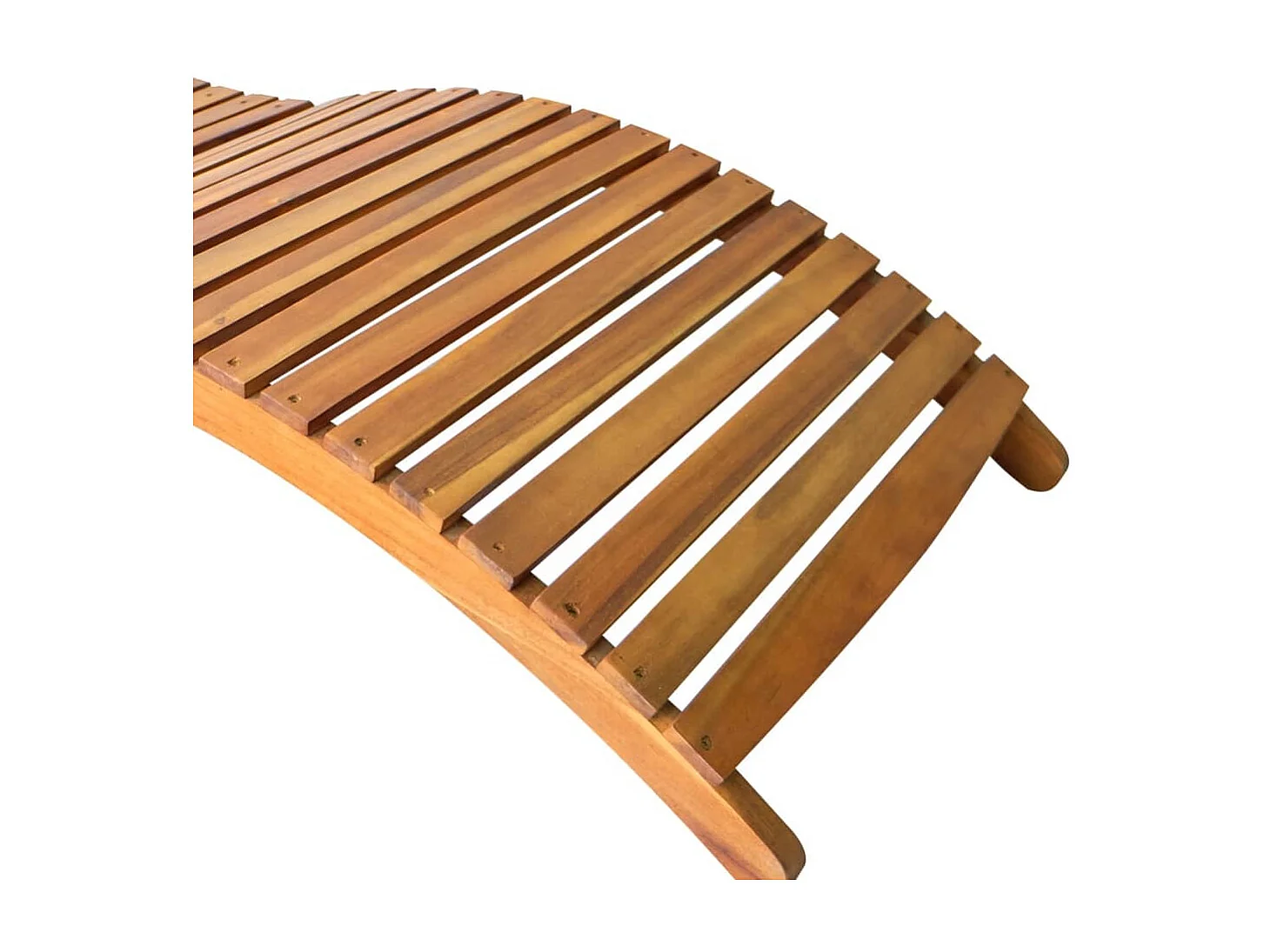 Chaises longues 2 pcs Bois d'acacia solide