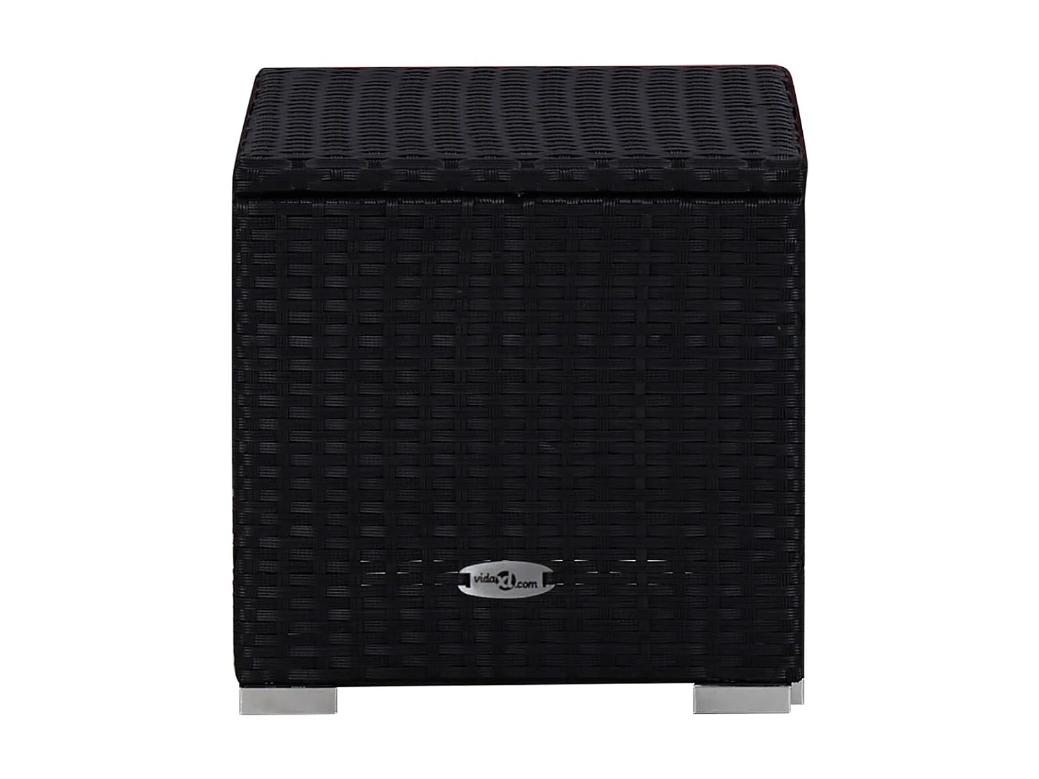 Loungestoel met kussen en theetafel Hars wicker Blauw