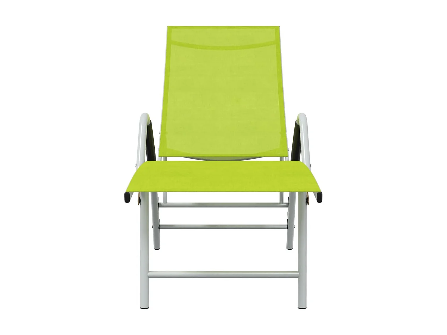 Chaise longue Textilène et aluminium Vert