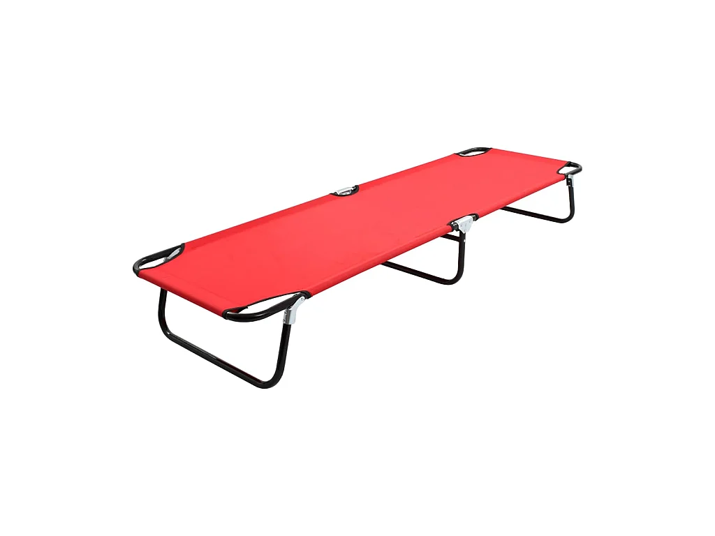 Chaise longue pliable Rouge Acier