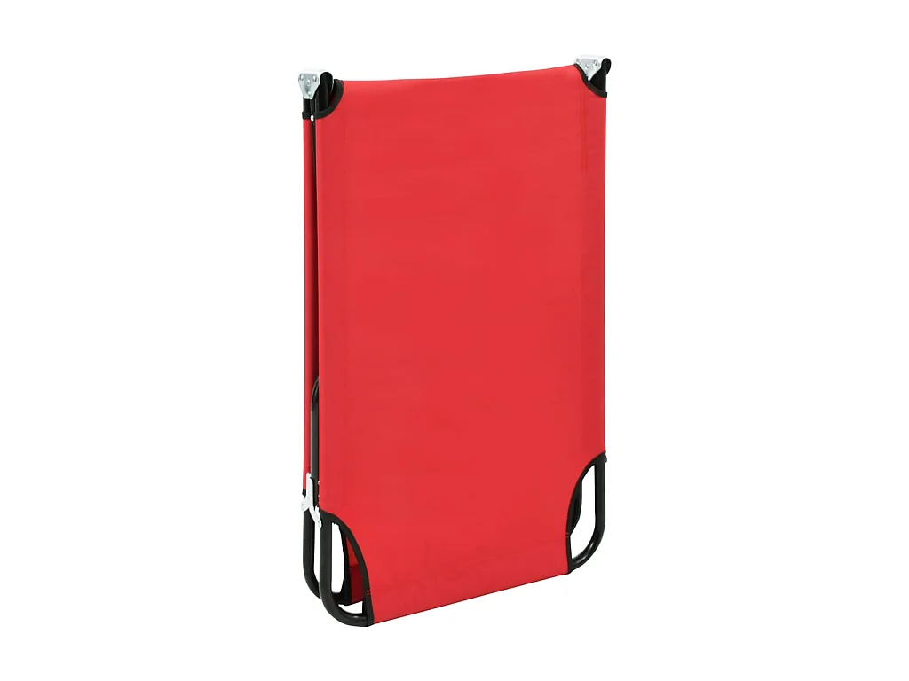 Chaise longue pliable Rouge Acier