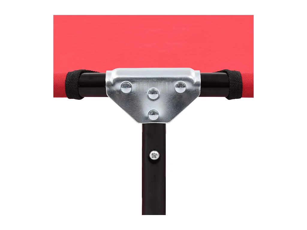 Chaise longue pliable Rouge Acier