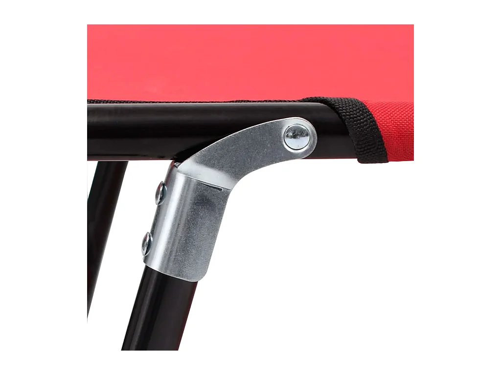 Chaise longue pliable Rouge Acier