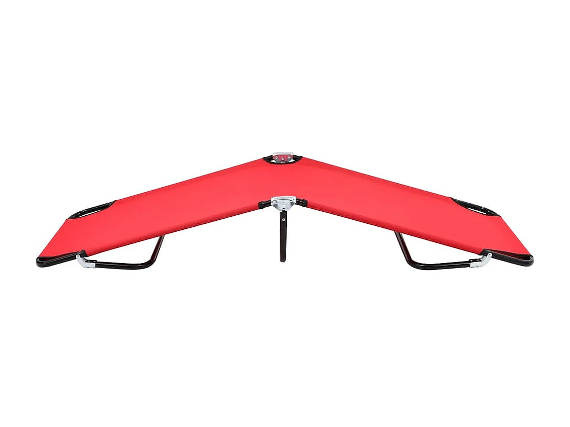 Chaise longue pliable Rouge Acier