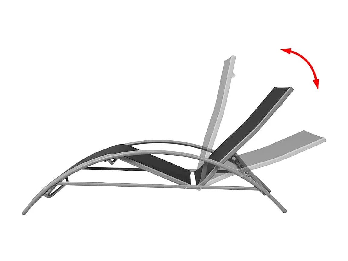 Espreguiçadeiras em alumínio preto