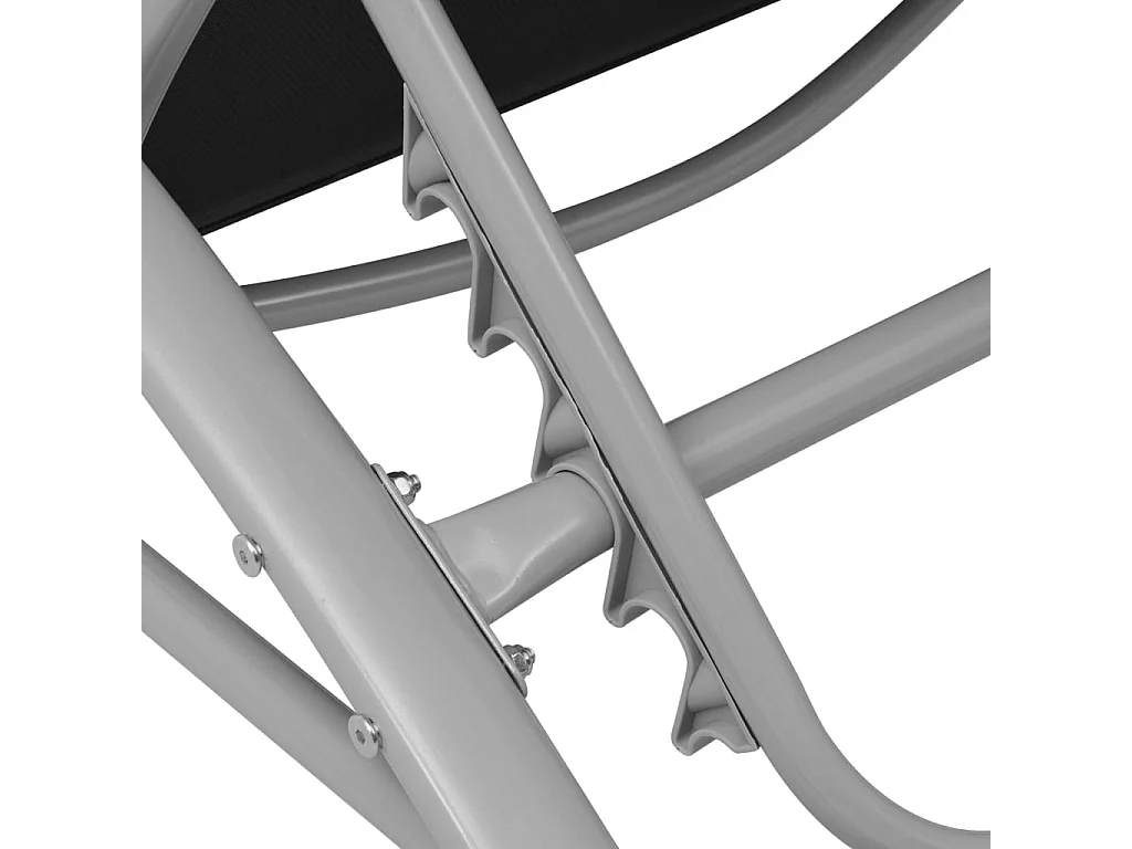 Schwarze Loungesessel aus Aluminium