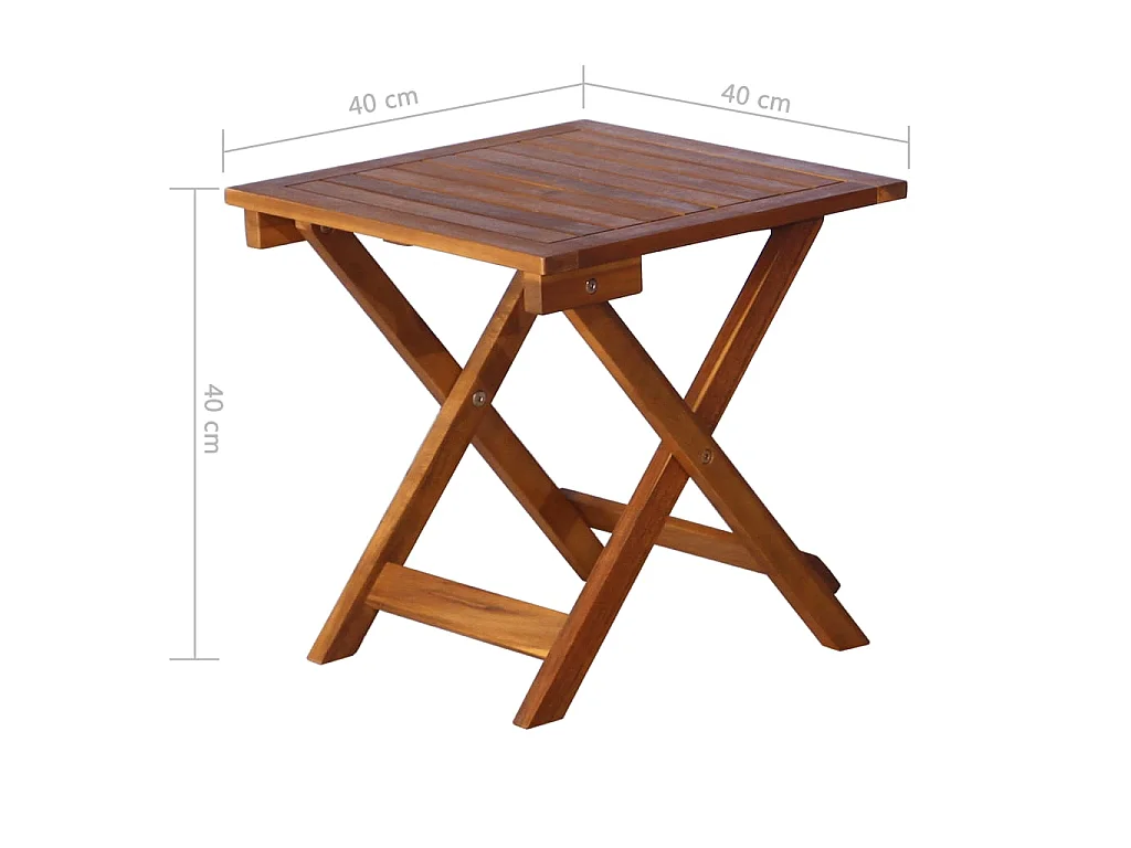 Chaise longue de jardin avec table et coussin Bois d'acacia