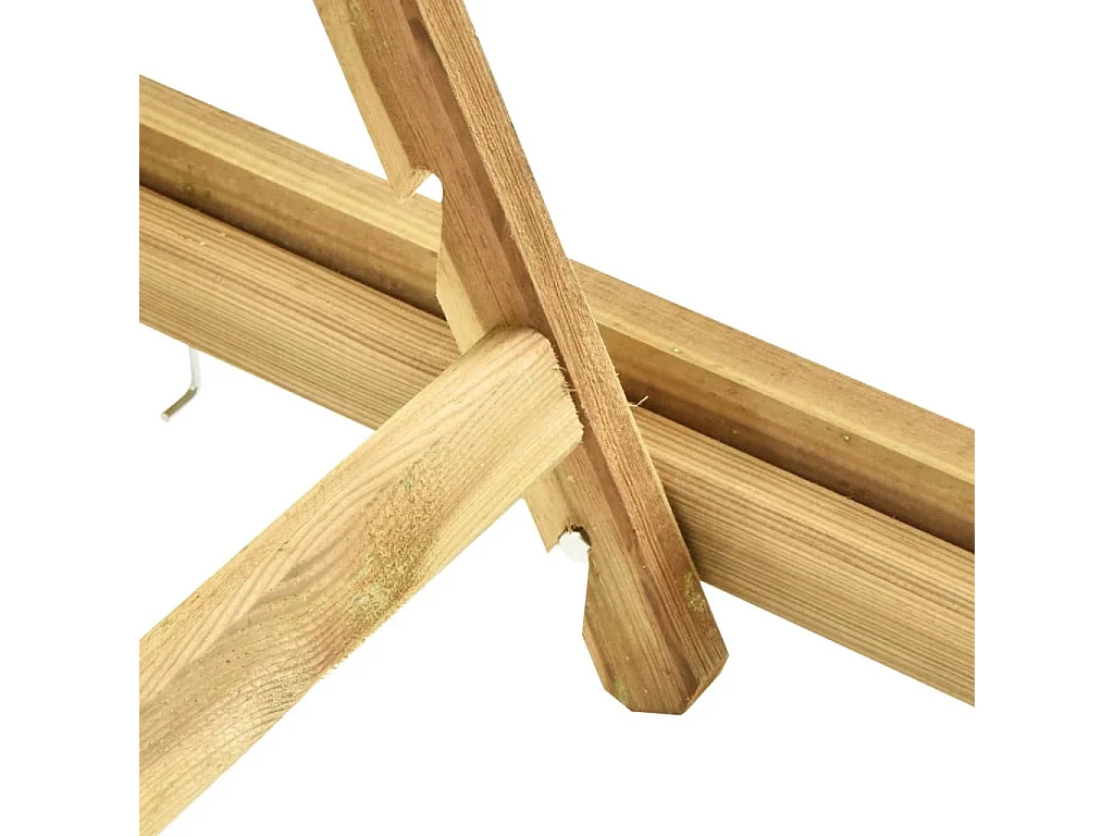 Chaise longue de jardin avec table Bois de pin imprégné