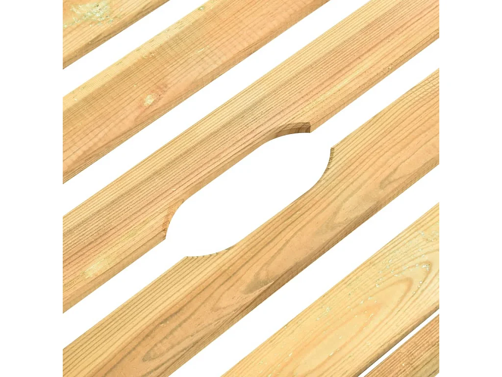 Chaise longue de jardin avec table Bois de pin imprégné