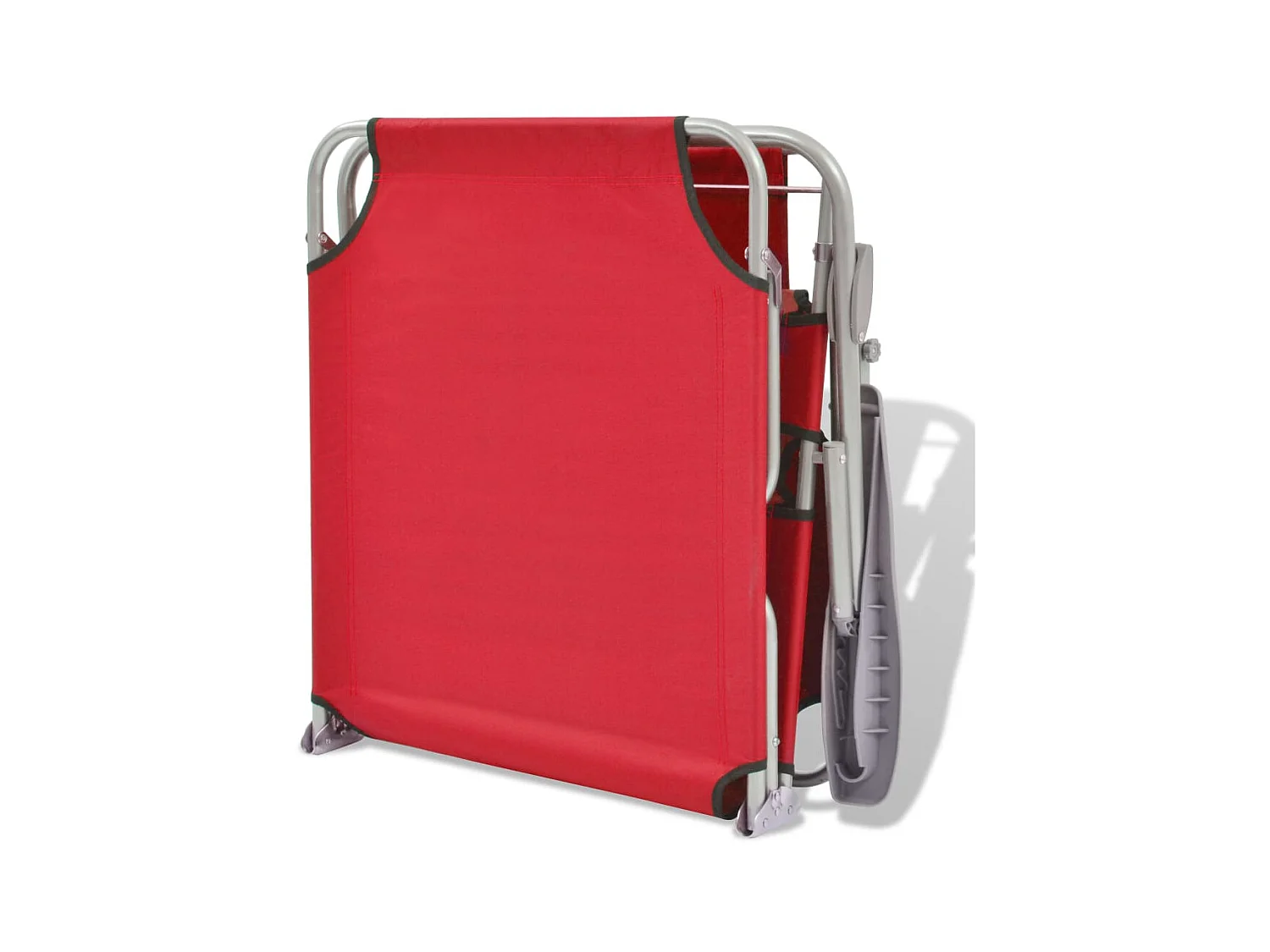 Chaise longue avec auvent Acier Rouge