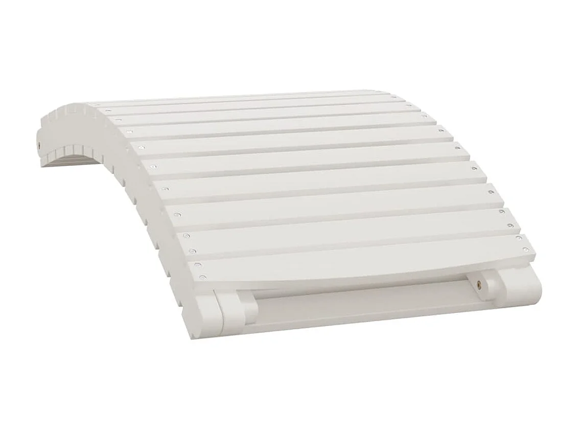 Chaise longue avec table blanc bois massif d'acacia