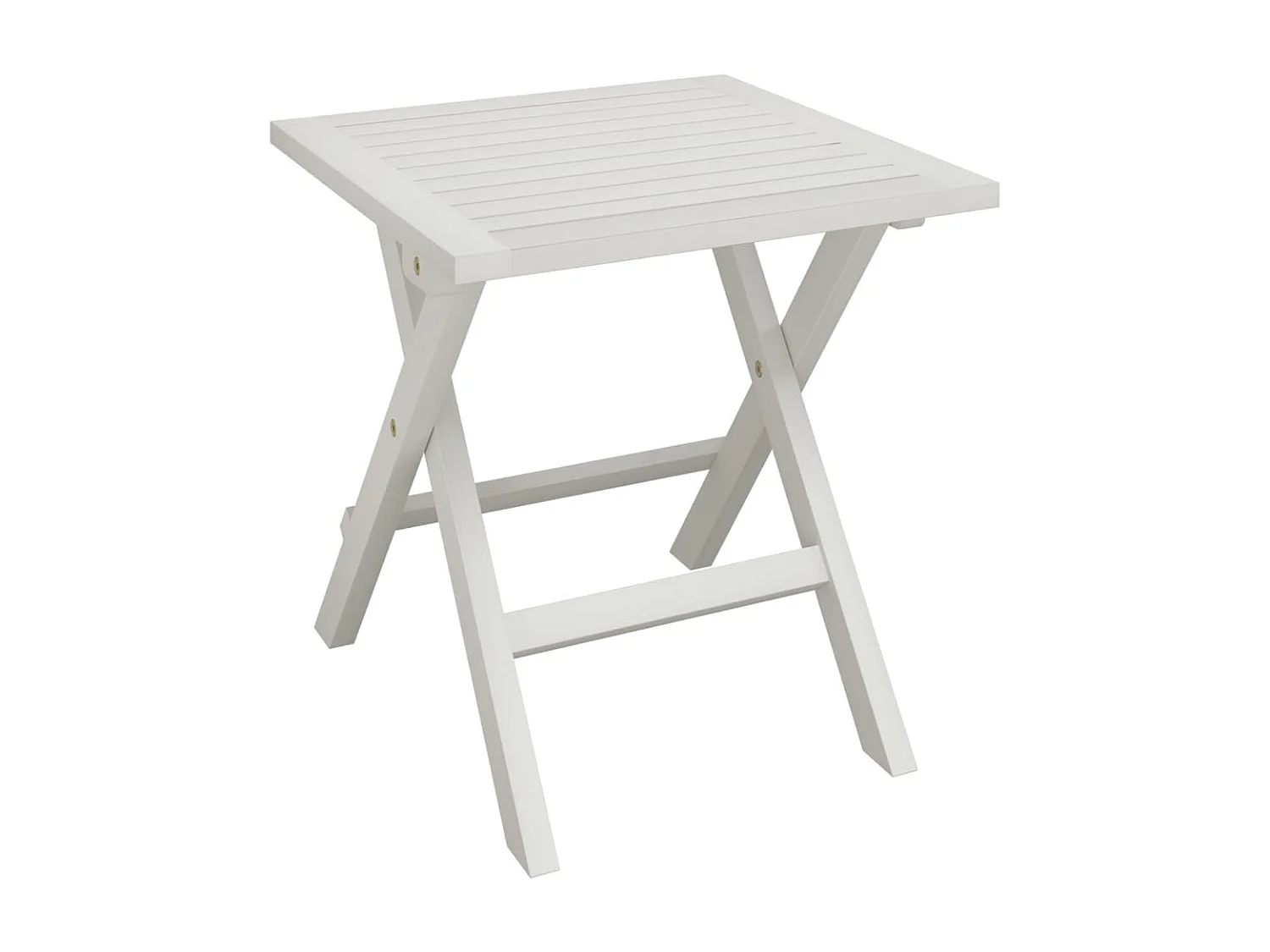 Chaise longue avec table blanc bois massif d'acacia