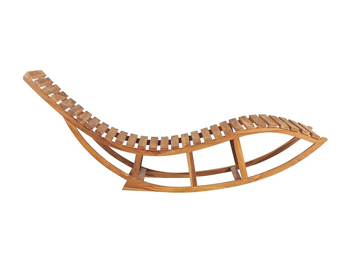 Chaise longue à bascule Bois de teck solide