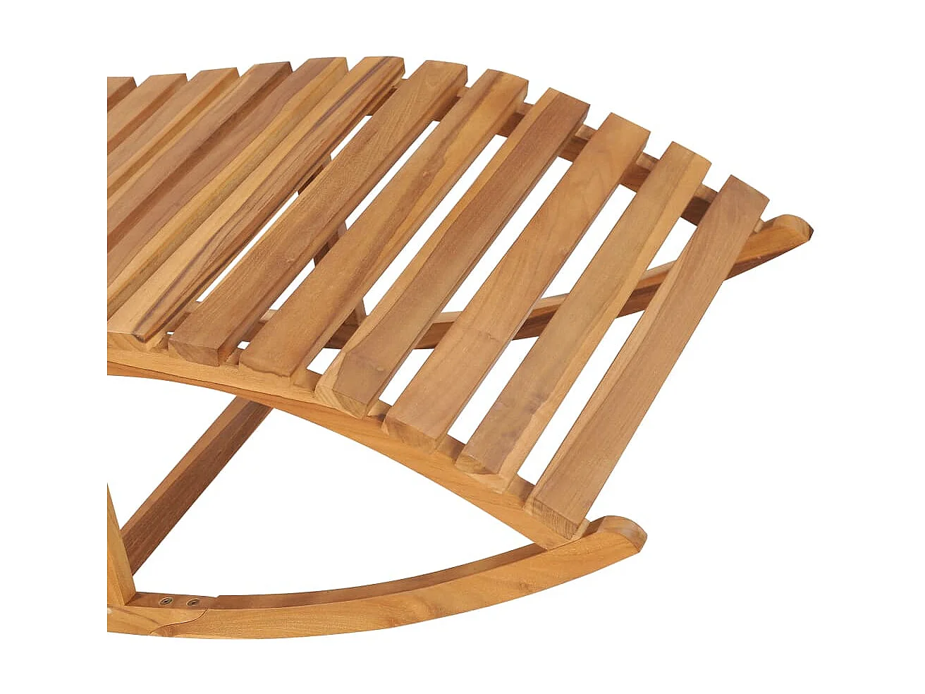 Chaise longue à bascule Bois de teck solide