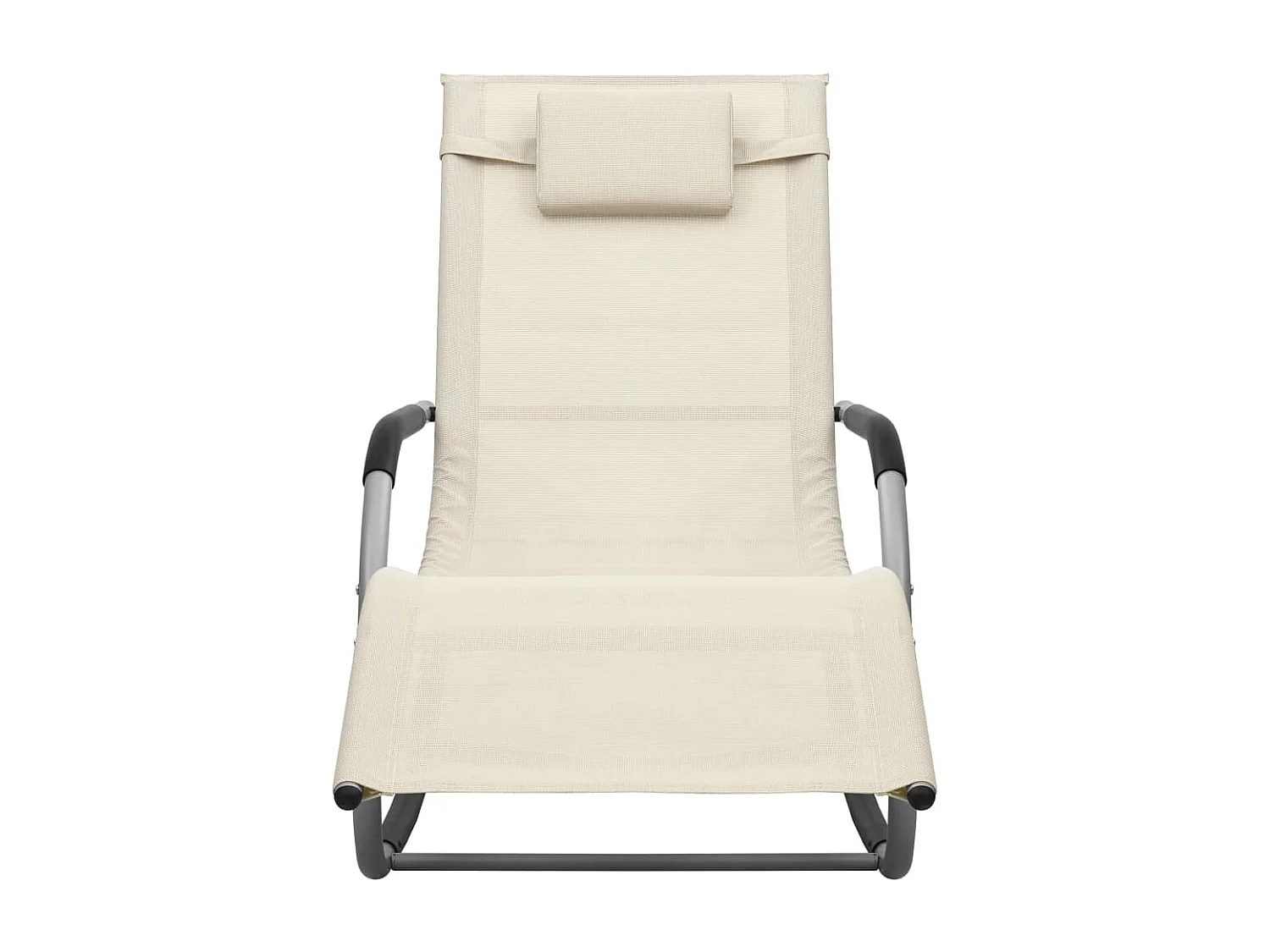 Poltrona lounge Textilène Crema e grigio