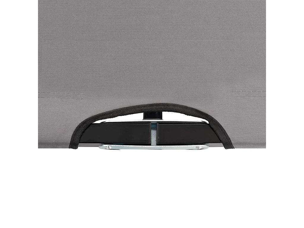 Chaise longue pliable 2 places Gris Acier