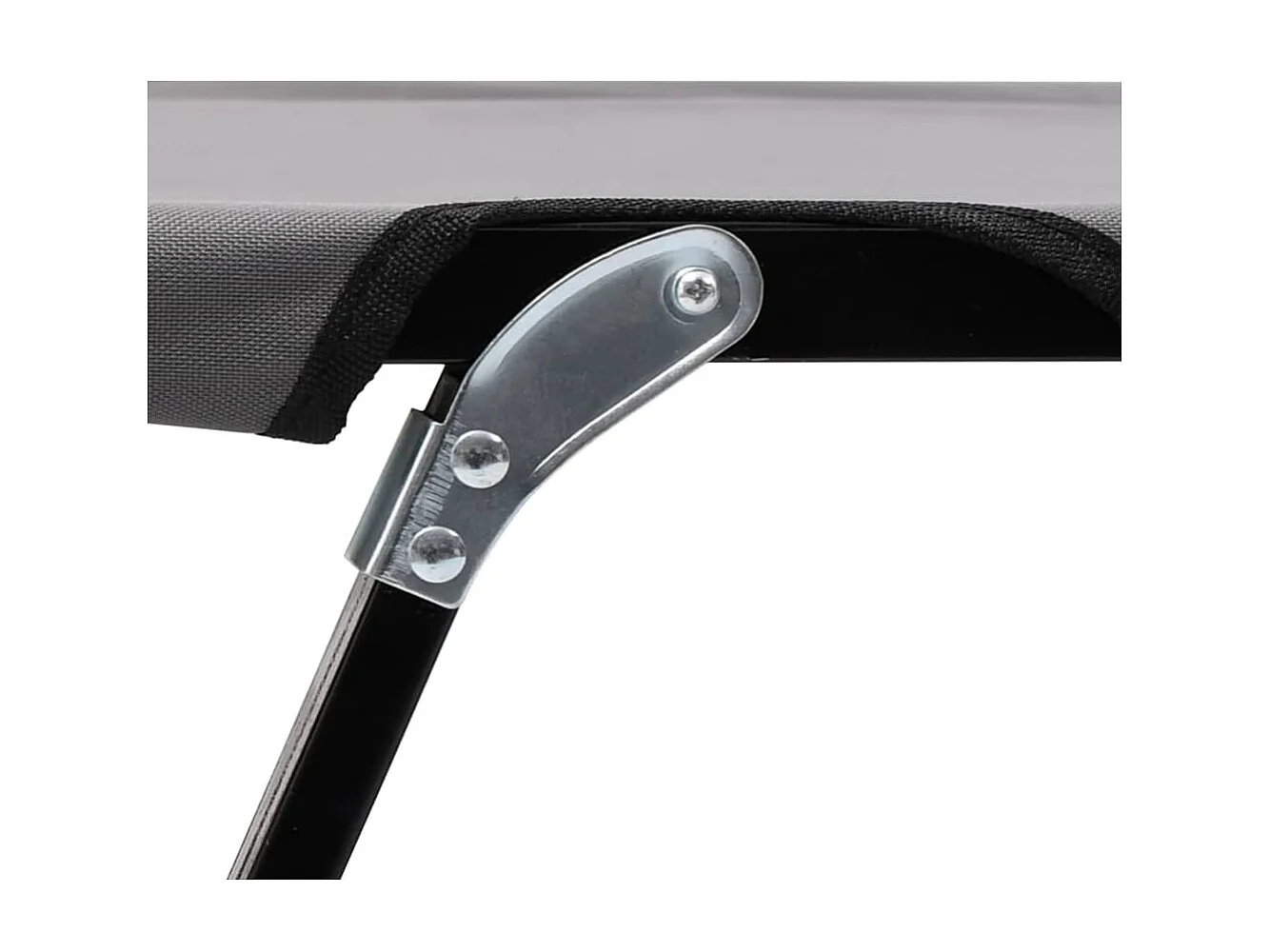 Chaise longue pliable 2 places Gris Acier