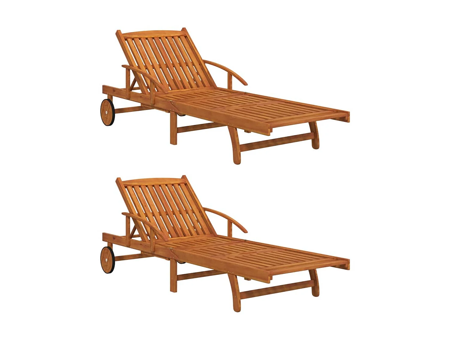 Sillones 2 piezas Madera maciza de acacia