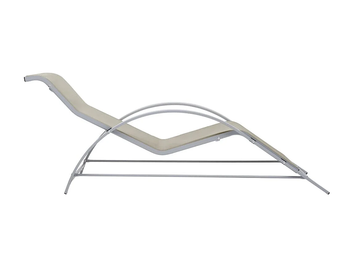 Poltrone lounge 2 pz con tavolo Alluminio Crema